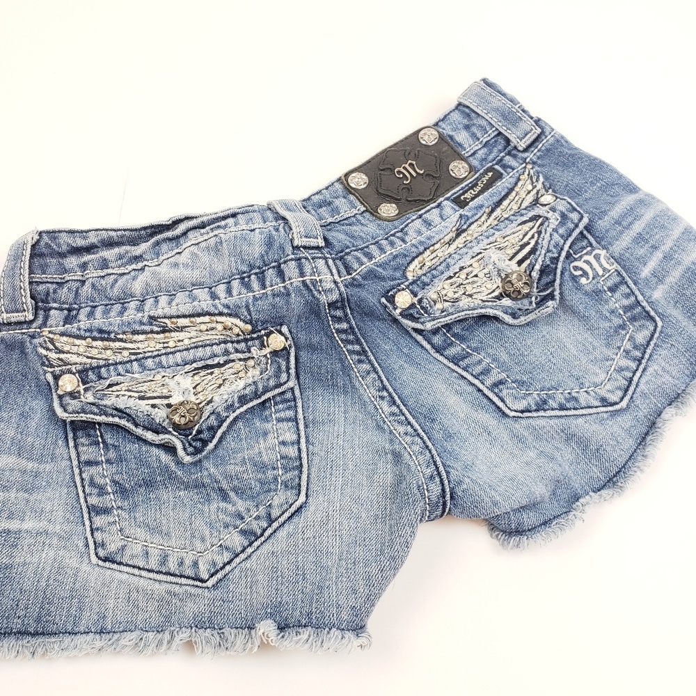 Miss Me I Denim Shorts - Picture 1 of 5